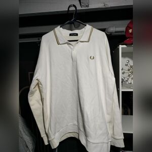 White Long sleeve Fred Perry T-shirt